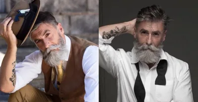 60 yaşında imicini dəyişərək, modellik edən Philippe Dumas.