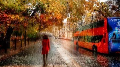 Yağlı boya kimi görünən heyranedici yağışlı şəhər fotoları