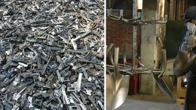 1.527 silahı ağac əkmək üçün istifadə edilən kürəklərə çevirdi