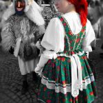 Buso on the Sunday procession of the Busojaras Spring festival 2010 Mohacs Hungary – Stock photos